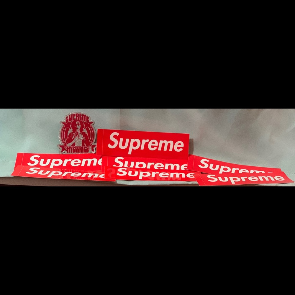 8 authentic Supreme stickers